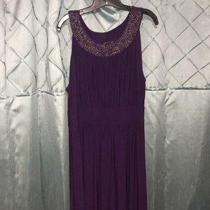 Formal Long Sleeveless Plum Dress
